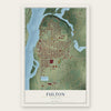 Fulton, Illinois map print, the full design