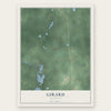 Girard, Michigan map print, the full design