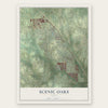 Scenic Oaks, Texas map print, the full design