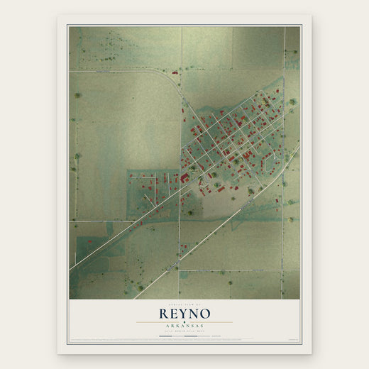 Reyno, Arkansas map print, the full design