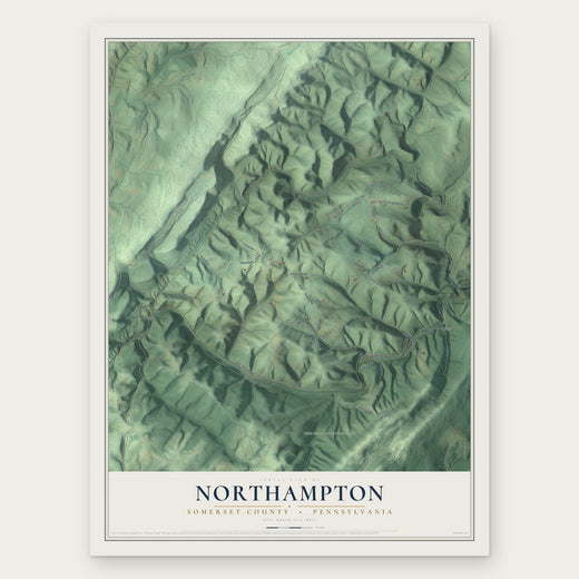 Northampton, Somerset County, Pennsylvania map print, the full design