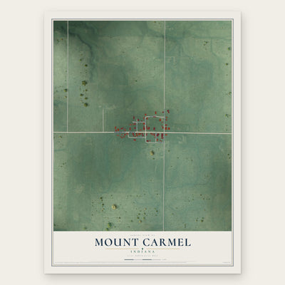 Mount Carmel, Indiana map print, the full design