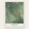 Johnston, South Carolina map print, the full design