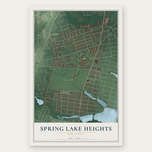 Spring Lake Heights, New Jersey map print, the full design