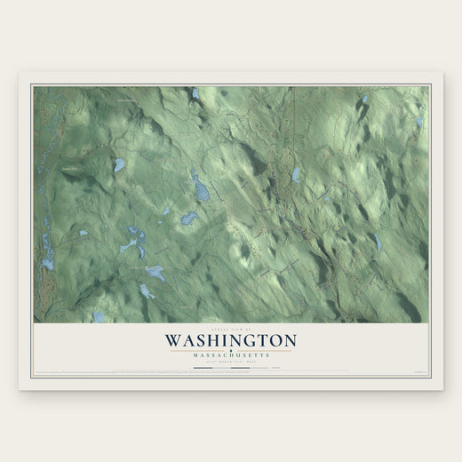 Washington, Massachusetts map print, the full design