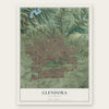Glendora, California map print, the full design