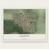 Dighton, Kansas map print, the full design