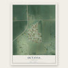 Octavia, Nebraska map print, the full design