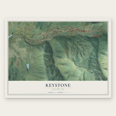 Keystone, Colorado map print, the full design