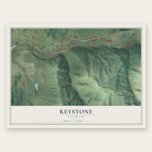 Keystone, Colorado map print, the full design