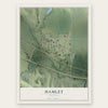 Hamlet, Nebraska map print, the full design