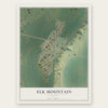 Elk Mountain, Wyoming map print, the full design