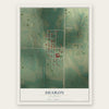 Sharon, Oklahoma map print, the full design