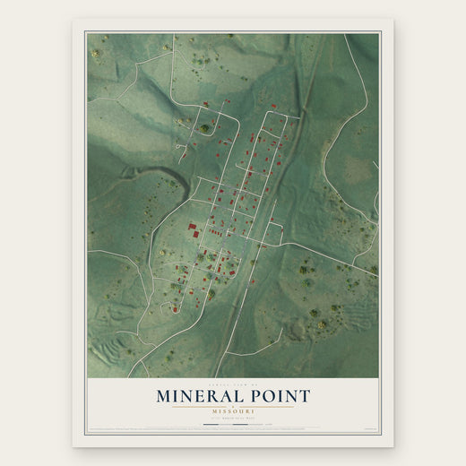 Mineral Point, Missouri map print, the full design