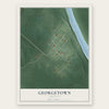 Georgetown, Arkansas map print, the full design