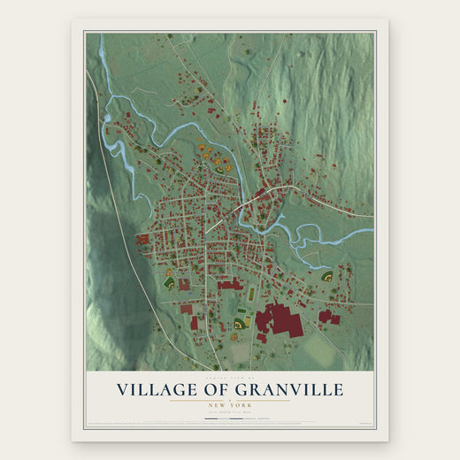 Village of Granville, New York map print, the full design