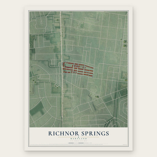 Richnor Springs, Maryland map print, the full design