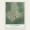 Scales Mound, Illinois map print, the full design