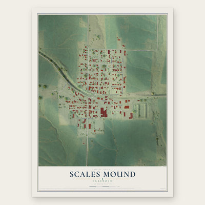 Scales Mound, Illinois map print, the full design