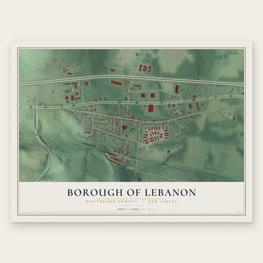 Borough of Lebanon, Hunterdon County, New Jersey map print, the full design