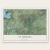 St. Michael, Minnesota map print, the full design