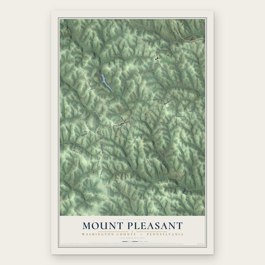 Mount Pleasant, Washington County, Pennsylvania map print, the full design