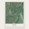 Blair, Pennsylvania map print, the full design