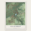 Jordan, Minnesota map print, the full design
