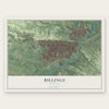 Billings, Montana map print, the full design