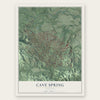 Cave Spring, Virginia map print, the full design