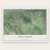 Coal Valley, Illinois map print, the full design