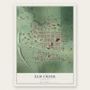 Elm Creek, Nebraska map print, the full design
