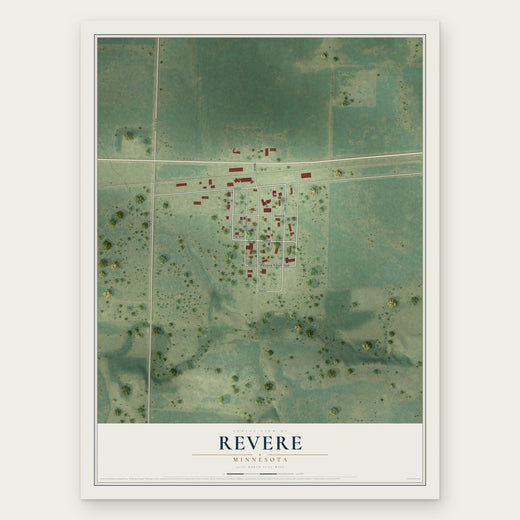 Revere, Minnesota map print, the full design