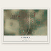 Tahoka, Texas map print, the full design