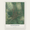 Hanoverton, Ohio map print, the full design