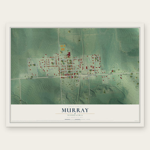 Murray, Nebraska map print, the full design