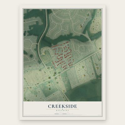 Creekside, Kentucky map print, the full design