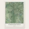 Barrington Hills, Illinois map print, the full design