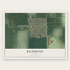 Richmond, Kansas map print, the full design
