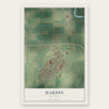 Hardin, Montana map print, the full design