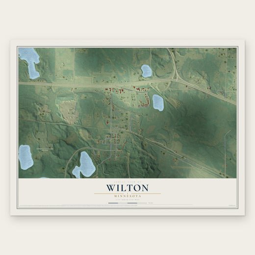 Wilton, Minnesota map print, the full design