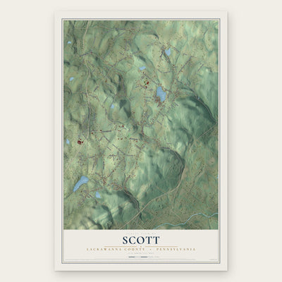 Scott, Lackawanna County, Pennsylvania map print, the full design