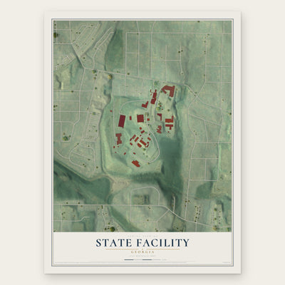 State Facility, Georgia map print, the full design