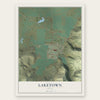 Laketown, Utah map print, the full design