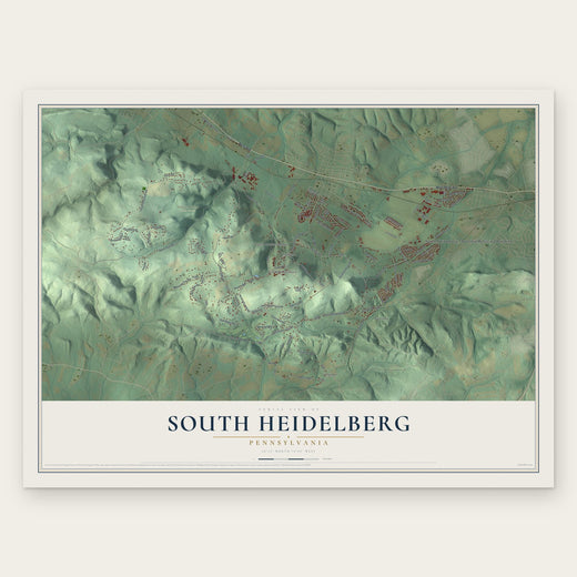 South Heidelberg, Pennsylvania map print, the full design