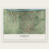 Robbins, Illinois map print, the full design