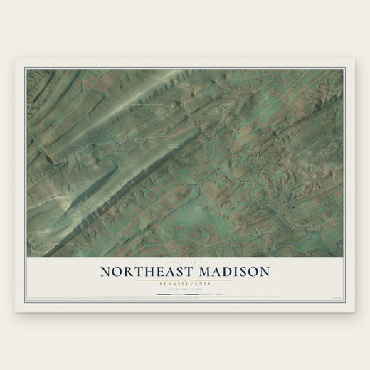 Northeast Madison, Pennsylvania map print, the full design