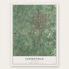 Cookeville, Tennessee map print, the full design