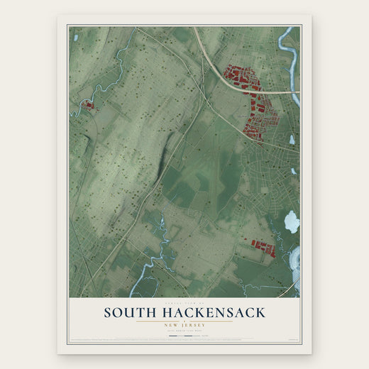 South Hackensack, New Jersey map print, the full design