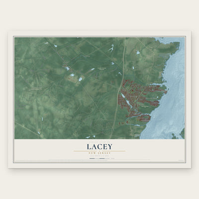 Lacey, New Jersey map print, the full design